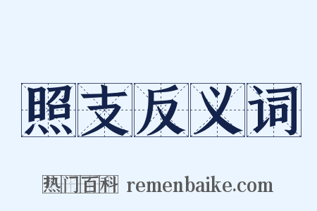 照支反义词是什么意思的图片